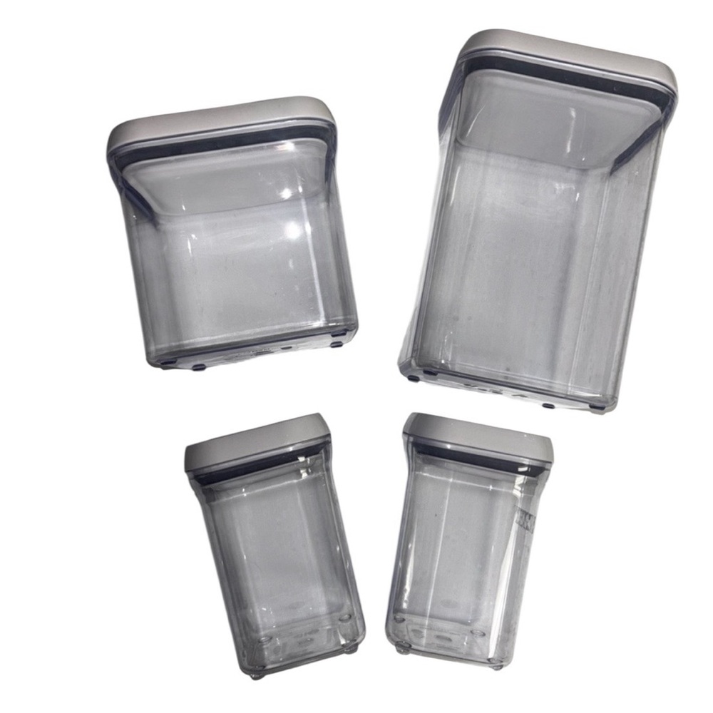 349. Oxo Pops Clear Storage Containers with White Lids